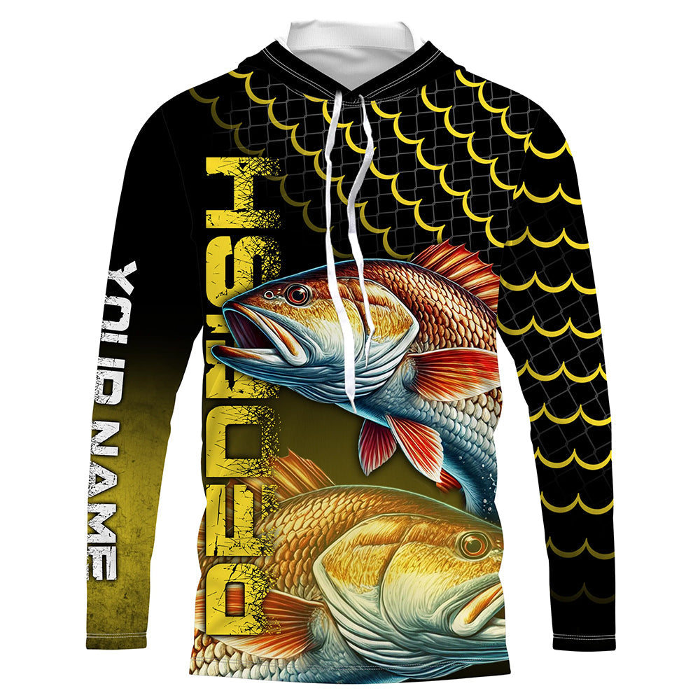 Redfish puppy drum fishing custom Performance Long Sleeve UV protection NQS1040