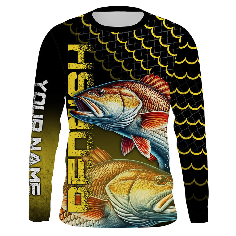 Redfish puppy drum fishing custom Performance Long Sleeve UV protection NQS1040