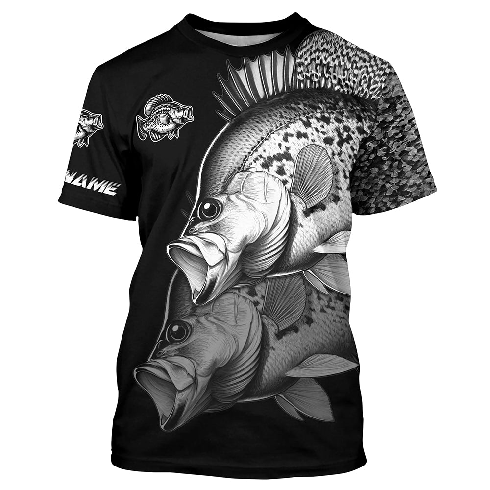 Black Crappie performance Fishing Custom Crappie Fishing Long Sleeve Tournament Fishing NQS7678