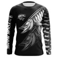 Black Musky performance Fishing Custom Muskie Fishing Long Sleeve Tournament Fishing NQS7679