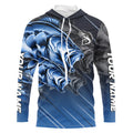Blue Largemouth Bass fishing Long Sleeve Performance Fishing custom Bass fishing for team NQS7683