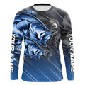 Blue Largemouth Bass fishing Long Sleeve Performance Fishing custom Bass fishing for team NQS7683