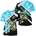 Personalized Blue Ice camo Walleye Ice Fishing Custom Team Walleye Long Sleeve Fishing NQS9286