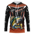 Black and Orange Walleye Long Sleeve Fishing, Personalized Walleye Fishing Tounament NQS9772