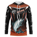 Black and Orange Chinook Salmon Long Sleeve Fishing, Personalized Salmon Fishing Tounament NQS9773