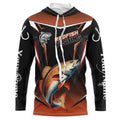 Black and Orange Redfish Long Sleeve Fishing, Personalized Red Drum Fishing Tounament NQS9774