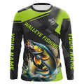 Personalized Walleye Fishing, Walleye Long Sleeve Fishing Tournament | Green NQS7542