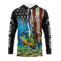 Bluegill Fishing 3D American Flag Patriotic Customize name All over printed NQS516
