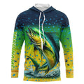 Personalized Mahi mahi Fishing, Dorado scales UV protection performance saltwater fishing NQS6017