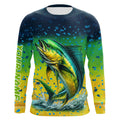 Personalized Mahi mahi Fishing, Dorado scales UV protection performance saltwater fishing NQS6017