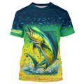 Personalized Mahi mahi Fishing, Dorado scales UV protection performance saltwater fishing NQS6017