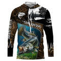 Largemouth Bass Fishing UV protection Customize name long sleeves fishing, women, kid NQS753