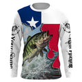 Texas Bass fishing UV protection Custom name long sleeves fishing for adult and Kid NQS2714