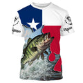 Texas Bass fishing UV protection Custom name long sleeves fishing for adult and Kid NQS2714