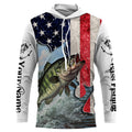American Bass fishing US flag UV protection Custom long sleeves fishing NQS2715