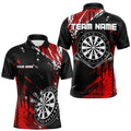 Retro Black Red Pattern Custom Darts, Quarter-Zip For Dart Team NQS9456