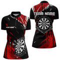 Retro Black Red Pattern Custom Darts, Quarter-Zip For Dart Team NQS9456