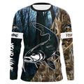 Catfish Fishing Camo Customize Name Long Sleeve Fishing Personalized Fishing Gifts NQS396