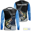 Black and Blue Bass Fishing custom Largemouth Bass Performance Long Sleeve sun protection