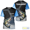 Black and Blue Bass Fishing custom Largemouth Bass Performance Long Sleeve sun protection