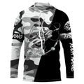 Ice fishing walleye winter camo custom name sun protection long sleeve fishing, walleye NQS3838
