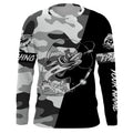 Ice fishing walleye winter camo custom name sun protection long sleeve fishing, walleye NQS3838