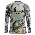 Personalized Winter camo Crappie Ice Fishing Custom Team Crappie Long Sleeve Fishing NQS9288