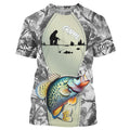 Personalized Winter camo Crappie Ice Fishing Custom Team Crappie Long Sleeve Fishing NQS9288