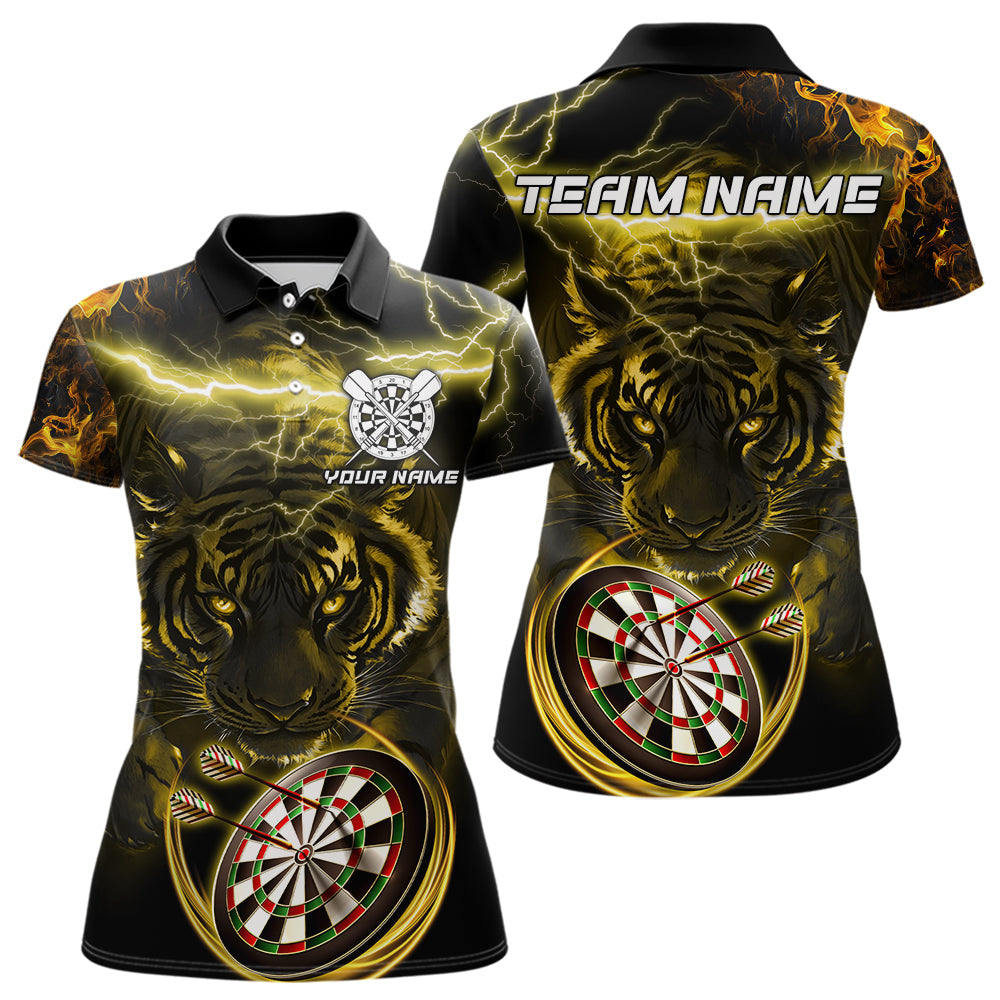 Personalized Yellow Lightning Thunder Storm Tiger Darts Custom Dart Team NQS9465