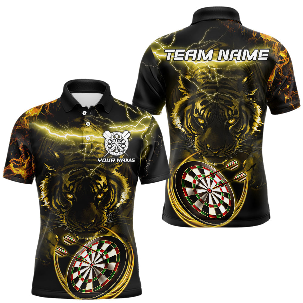 Personalized Yellow Lightning Thunder Storm Tiger Darts Custom Dart Team NQS9465