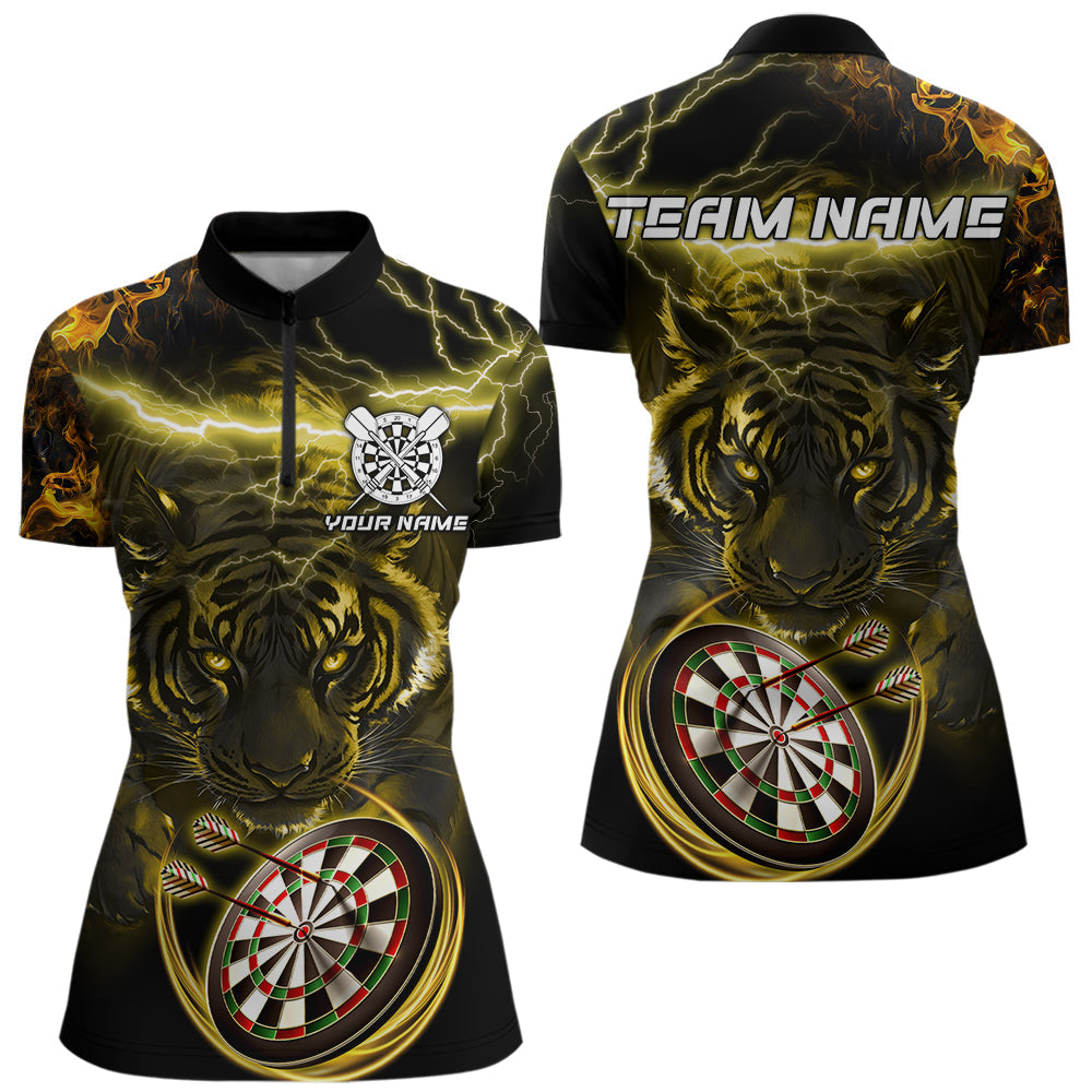 Personalized Yellow Lightning Thunder Storm Tiger Darts Custom Dart Team NQS9465