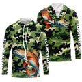 Black Green camo Redfish fishing Custom Long Sleeve Tournament Fishing, Red drum fishing NQS7554