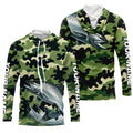 Black Green camo Chinook salmon fishing Custom Long Sleeve Tournament performance Fishing NQS7555