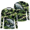 Black Green camo Chinook salmon fishing Custom Long Sleeve Tournament performance Fishing NQS7555