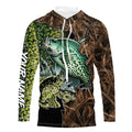 Crappie fishing camo Long Sleeve Fishing tournament customize name NQS2148