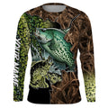 Crappie fishing camo Long Sleeve Fishing tournament customize name NQS2148