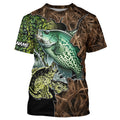 Crappie fishing camo Long Sleeve Fishing tournament customize name NQS2148