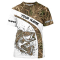 Largemouth Bass Fishing Tattoo camouflage UV protection Custom name long sleeves fishing apparel NQS764
