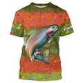 Rainbow trout scales fishing custom performance Long Sleeve tournament fishing NQS6730