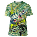 Personalized Muskellunge Fishing, Musky green scales long sleeve fishing NQS3684