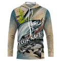 Personalized Chinook salmon Fishing, salmon scales long sleeve fishing uv protection NQS3685