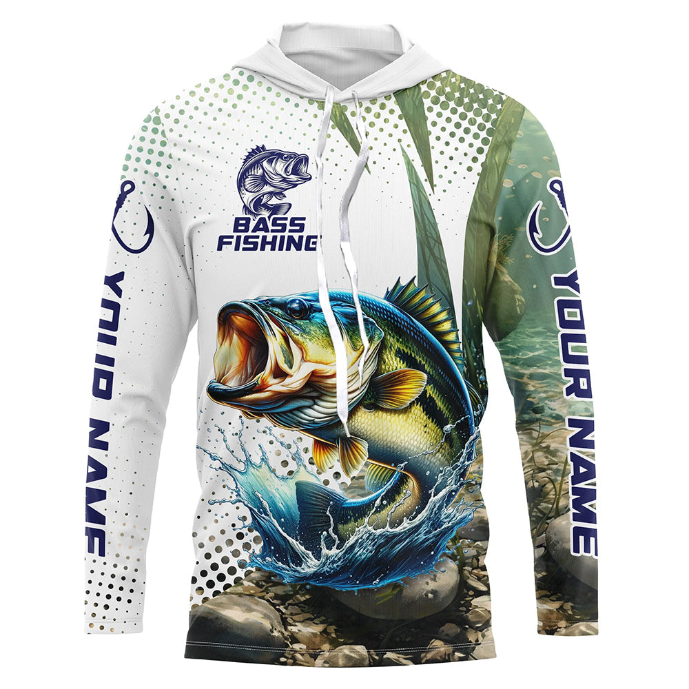 Largemouth Bass Fishing custom performance Long Sleeve tournament fishing, Bass Fishing NQS8163