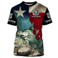 Crappie Fishing 3D Texas Flag Patriotic Customize name Texas Crappie Fishing NQS531