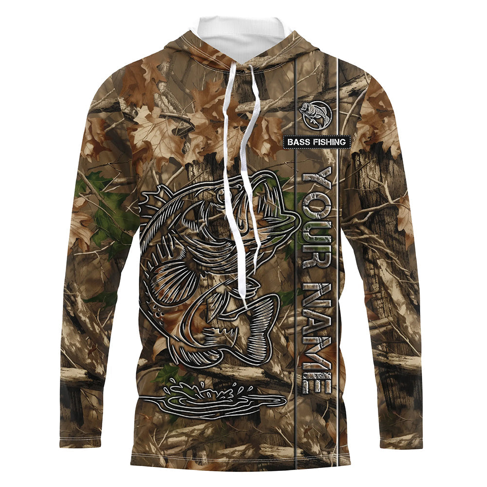Largemouth Bass fishing custom camouflage fishing Performance Long Sleeve UV protection NQS2437