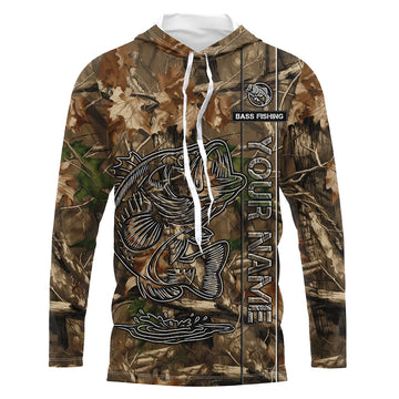Largemouth Bass fishing custom camouflage fishing Performance Long Sleeve UV protection NQS2437
