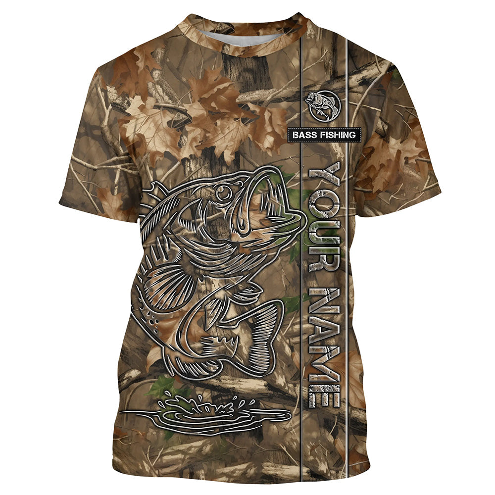 Largemouth Bass fishing custom camouflage fishing Performance Long Sleeve UV protection NQS2437