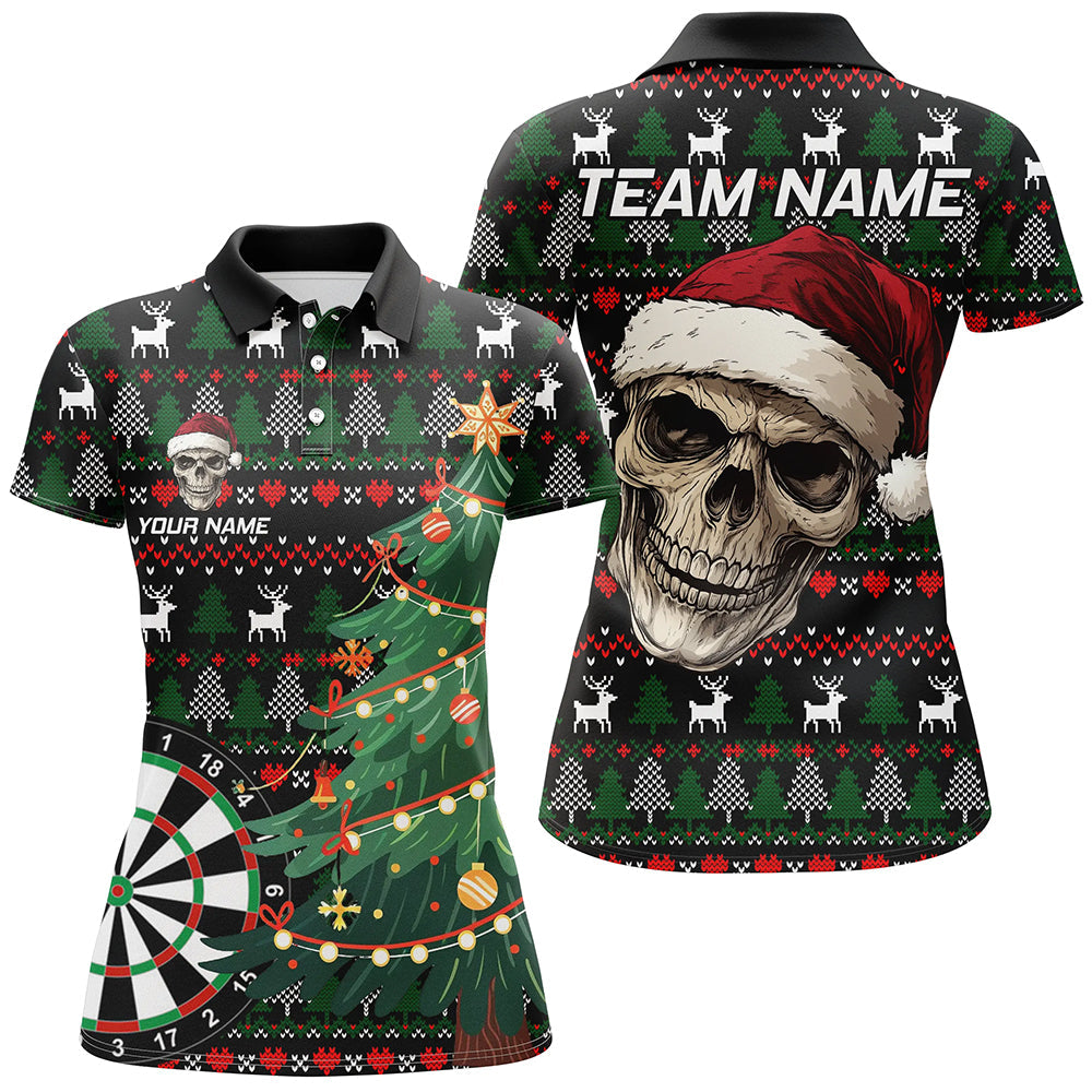Funny Ugly Christmas pattern Santa Skull Dart, Custom Xmas Dart Gifts NQS9083