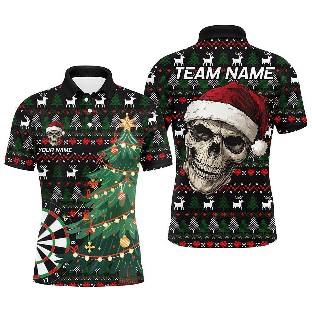 Funny Ugly Christmas pattern Santa Skull Dart, Custom Xmas Dart Gifts NQS9083