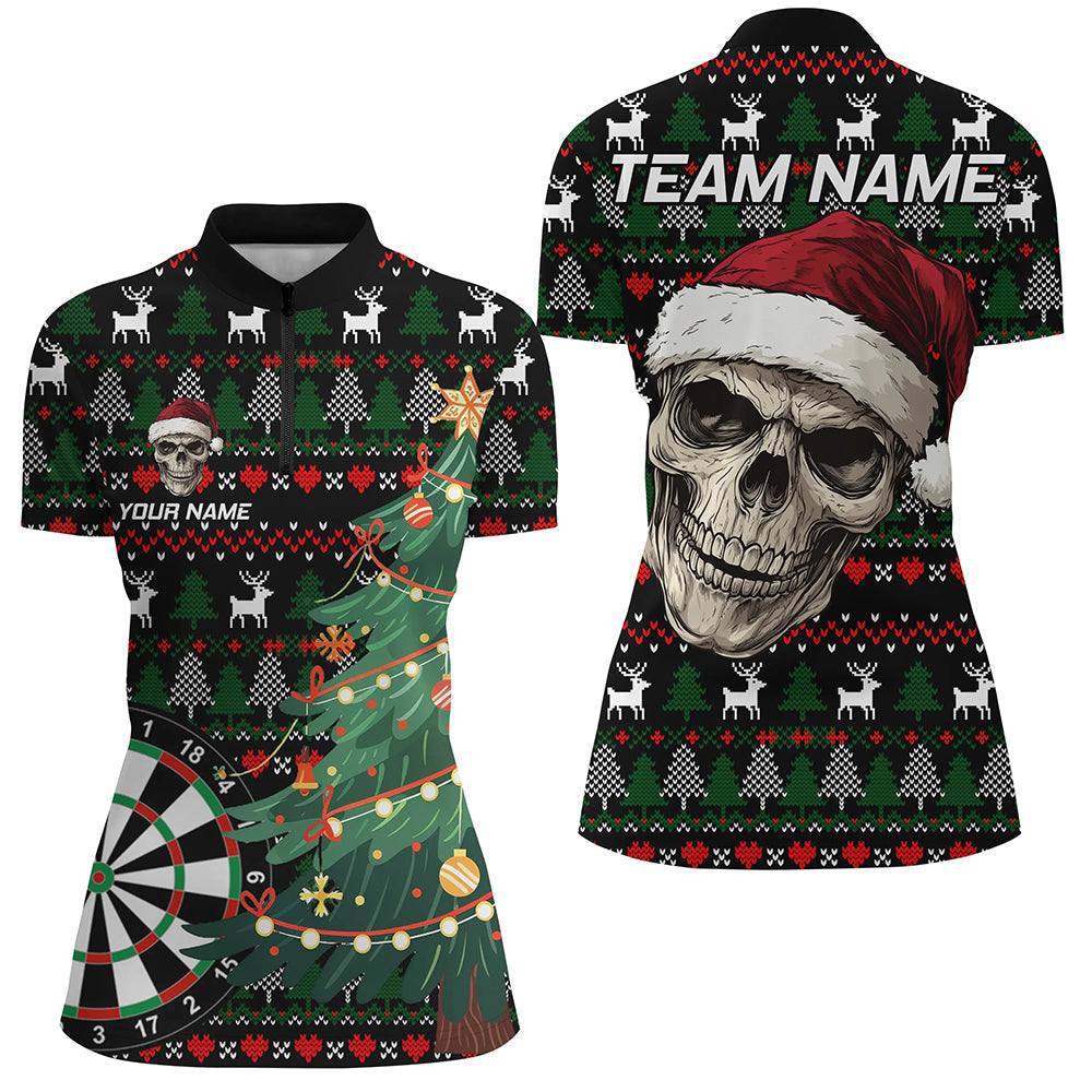 Funny Ugly Christmas pattern Santa Skull Dart, Custom Xmas Dart Gifts NQS9083