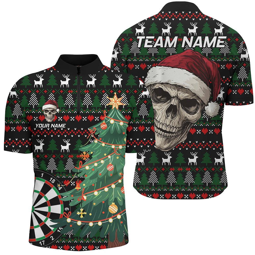 Funny Ugly Christmas pattern Santa Skull Dart, Custom Xmas Dart Gifts NQS9083
